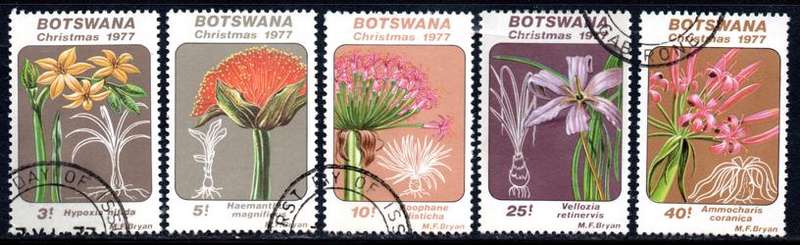 Botswana - 1977 Christmas Set Used SG 406-410