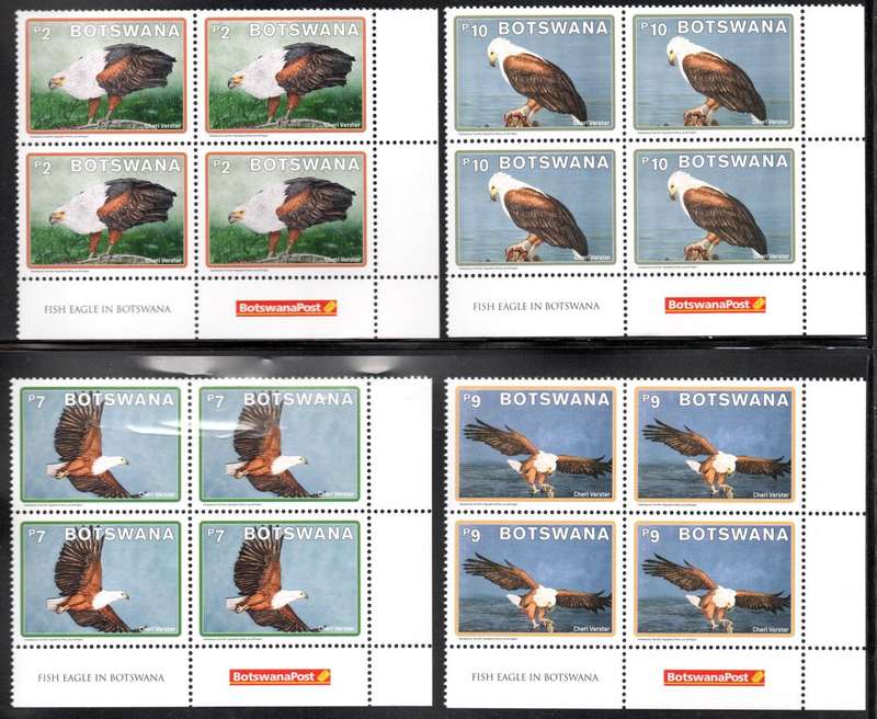 Botswana - 2021 Fish Eagle Corner Block Set MNH