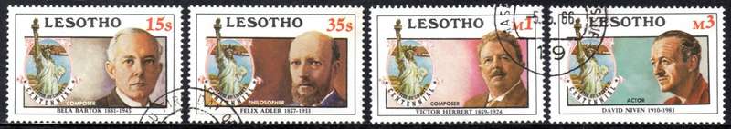 Lesotho - 1986 Centenary of Statue of Liberty Set Used SG 705-708
