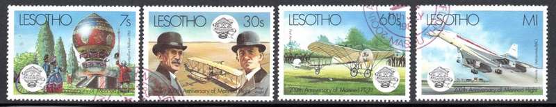 Lesotho - 1983 Bicentenary of Manned Flight Set Used SG 545-548