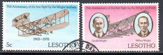 Lesotho - 1978 75th Anniversary of Powered Flight Set Used SG 361-362