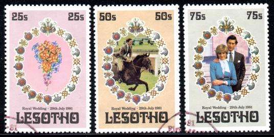 Lesotho - 1981 Royal Wedding Set Used SG 451-453