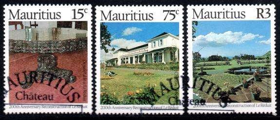 Mauritius - 1978 Bicentenary of Reconstruction of Chateau Le R?uit Set Used SG 570-572