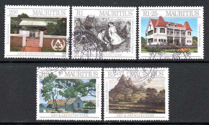 Mauritius - 1987 Art and Architecture Set Used SG 776-780