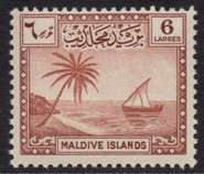 Maldive Islands - 1950 6l MH SG 24