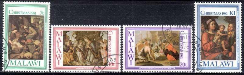 Malawi - 1981 Christmas Set Used SG 646-649