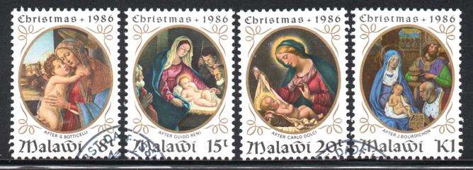 Malawi - 1986 Christmas Set Used SG 755-758