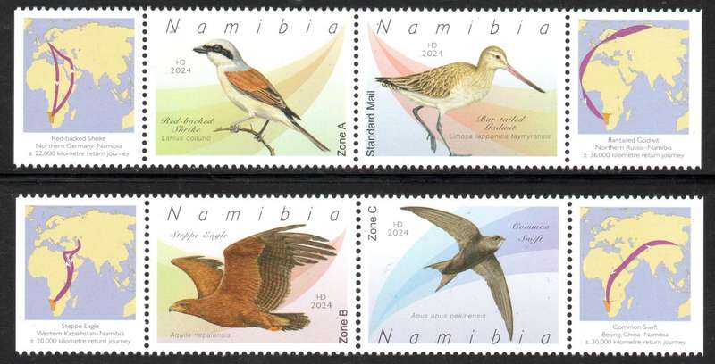 Namibia - 2024 Migratory Birds Set MNH