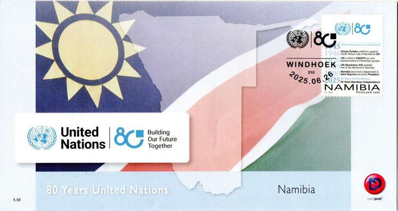 Namibia - 2025 80 Years United Nations FDC 5.58