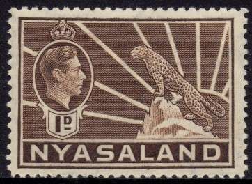 Nyasaland - 1938 KGVI 1.5d carmine MH SG 132