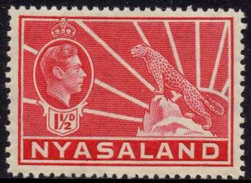 Nyasaland - 1938 KGVI 1d brown MH SG 131