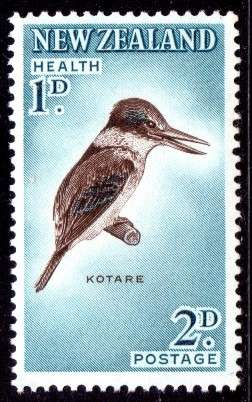 New Zealand - 1960 Health Stamps 2d+1d Kingfisher MNH SG 803