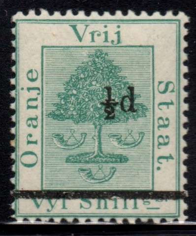 Orange Free State - 1882 1/2d Surcharge MH SACC 20