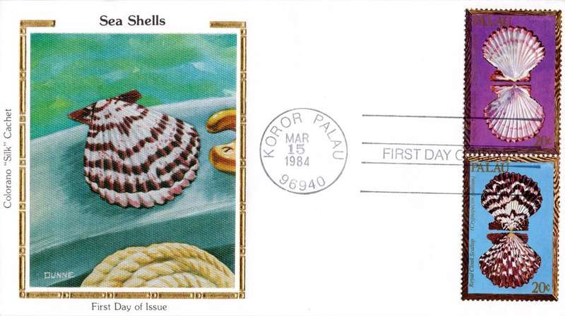 Palau - 1984 Sea Shells Silk Cover Set