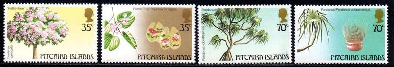 Pitcairn Islands - 1983 Trees Set MNH SG 242-245