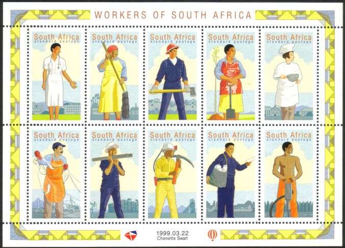 South Africa - 1999 Workers Sheet MNH SACC 1206