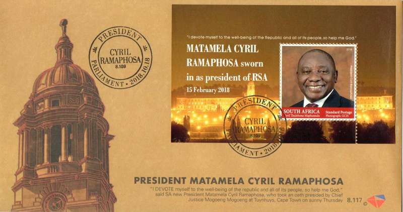 South Africa - 2018 President Ramaphosa MS FDC 8.117
