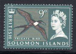 Solomon Islands - 1965 QEII 9d Frigate Bird MH SG 119