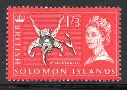 Solomon Islands - 1965 QEII 1s3d Orchid MH SG 121