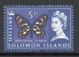 Solomon Islands - 1965 QEII 5s Butterfly MH SG 124