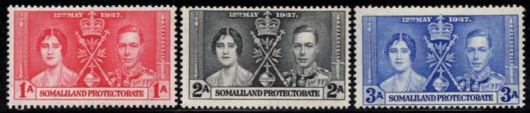 Somaliland Protectorate - 1937 Coronation Set MH SG 90-92