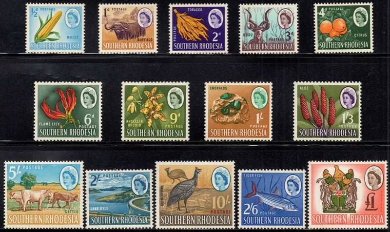 Southern Rhodesia - 1964 QEII Set MH SACC 94-107