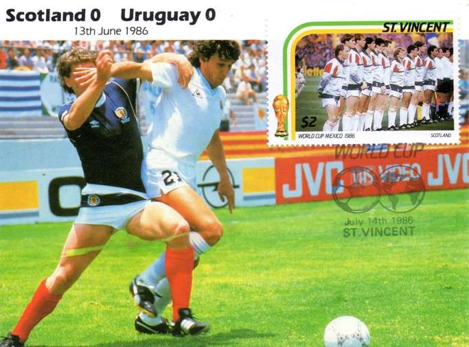 St Vincent - 1986 World Cup Scotland vs Uruguay Maxi Card