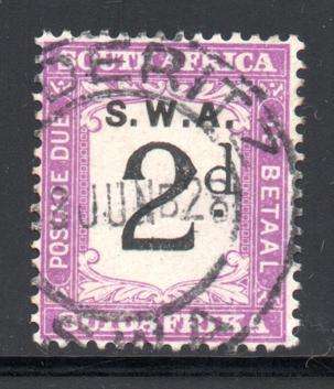SWA - 1928-1929 Postage Due 2d Used SACC 41