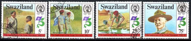 Swaziland - 1982 75th Anniversary of Boy Scouts Set Used SG 416-419