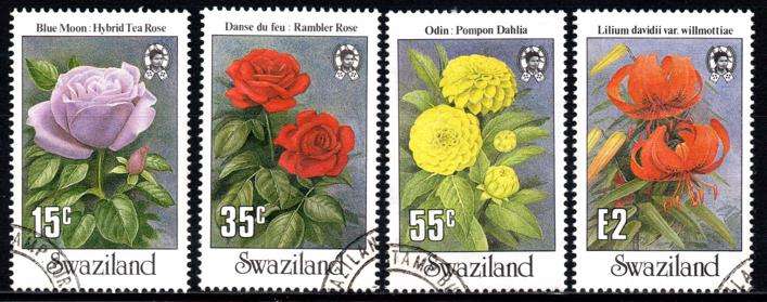 Swaziland - 1987 Garden Flowers Set Used SG 533-536