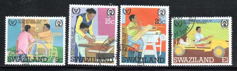 Swaziland - 1981 Year of the Disabled Set Used SG 389-392
