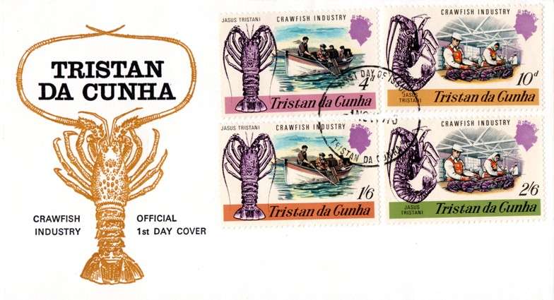 Tristan da Cunha - 1970 Crawfish Industry FDC SG 133-136