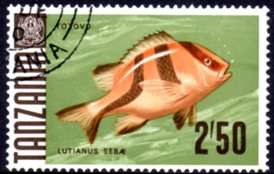 Tanzania - 1967 Fishes 2s50 Snapper Used SG 154