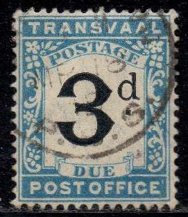 Transvaal - 1907 Postage Due 3d Used SACC 4