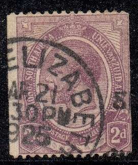 South Africa - 1913 KGV 2d Coil Used SACC 20