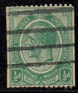 South Africa - 1913 KGV 1/2d Coil with Paper Join Used SACC 17