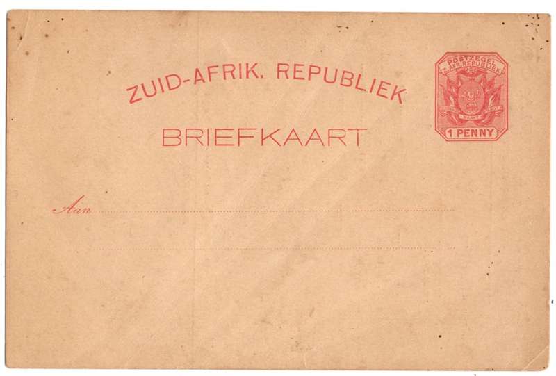 ZAR 1d Rand Daily Supply Co. Unused PPC Briefkaart