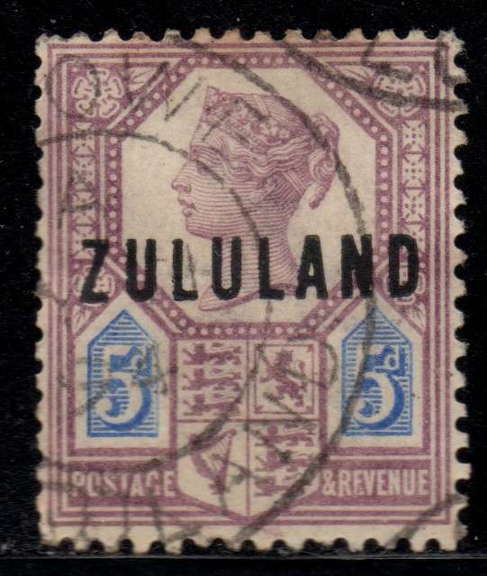 Zululand - 1893 5d Used SACC 7