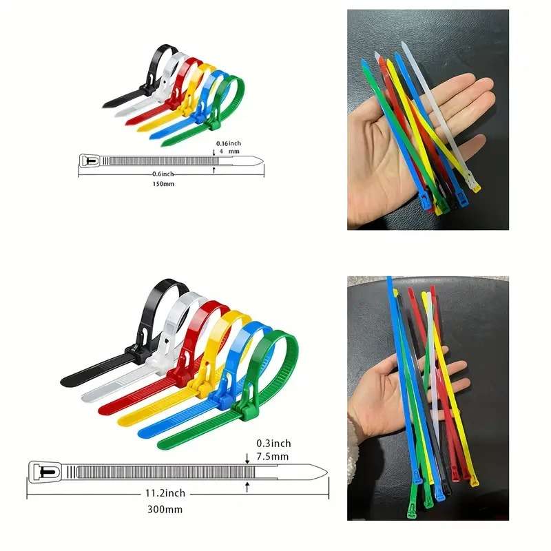 Reusable cable ties (300mm) pack of 10