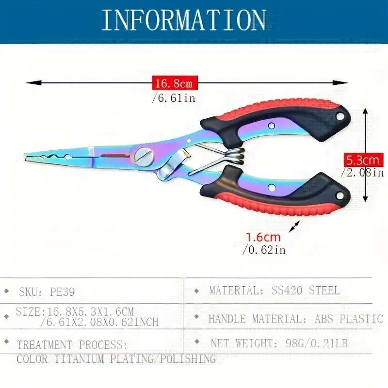 Multi functional fishing pliers/multitool (green)