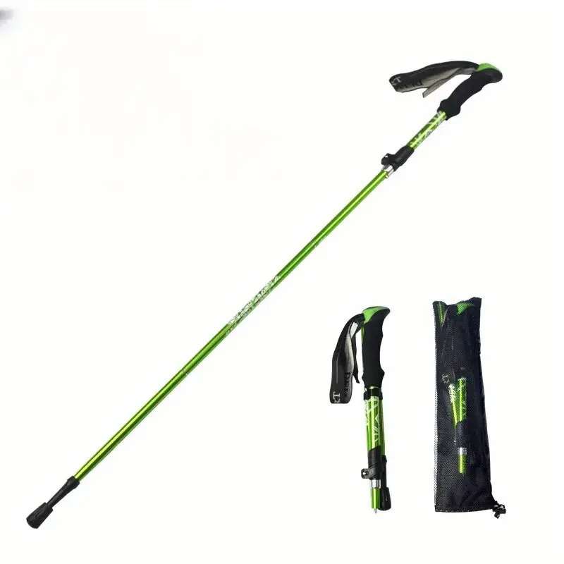 Lightweight foldable/ ultra compact hiking/trekking pole (green)