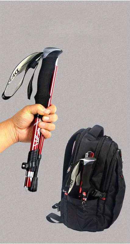 Lightweight foldable/ ultra compact hiking/trekking pole (gold)