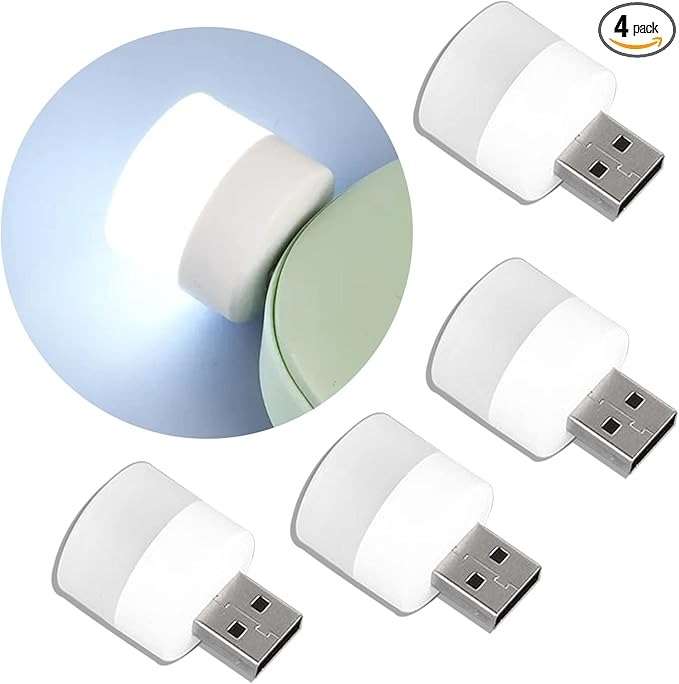 Mini usb night light (cool white - pack of 4)