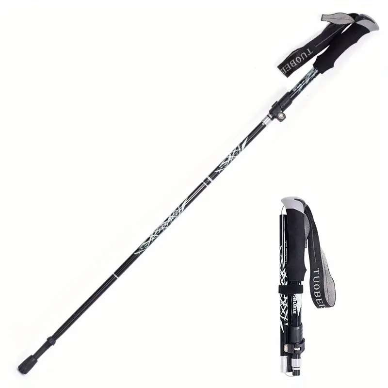 Lightweight foldable/ ultra compact hiking/trekking pole (black)