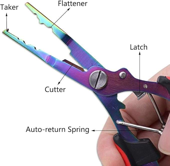 Multi functional fishing pliers/multitool (green)