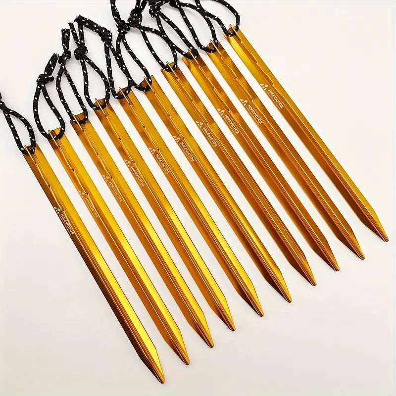 Lightweight Alloy Tent Peg Set (10 pieces)