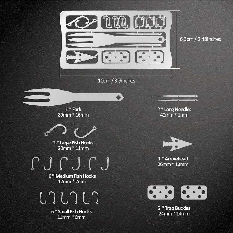 Credit Card Survival Tool Kit (4 piece+carry case)
