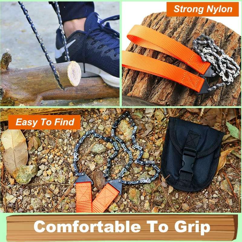 Survival Pocket Hand Chainsaw with Pouch