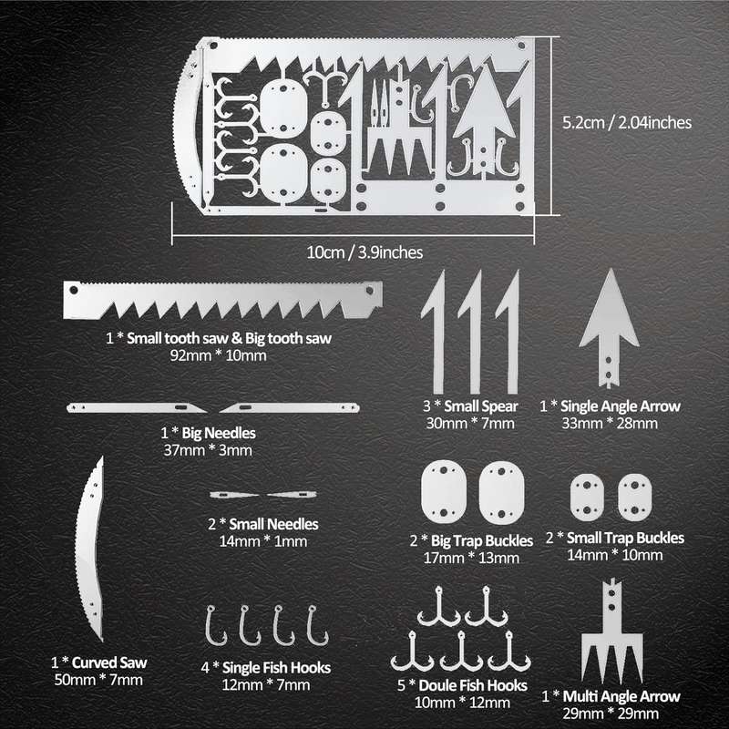 Credit Card Survival Tool Kit (4 piece+carry case)