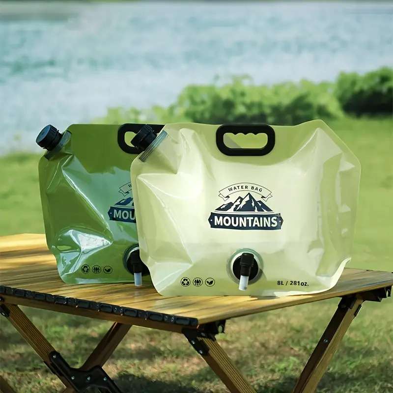 8 liter camping/hiking folding water bottle with tap